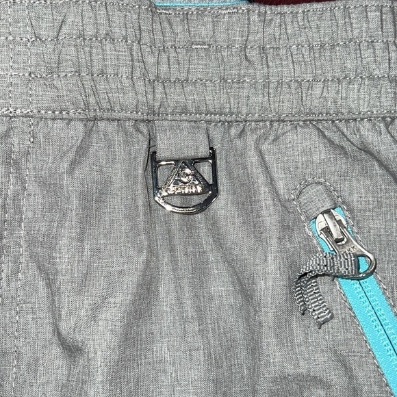Gerry Girls Gray and Turquoise Insulated Snow Ski Pants w/Suspenders -Sz L 14/16 - Picture 6 of 15